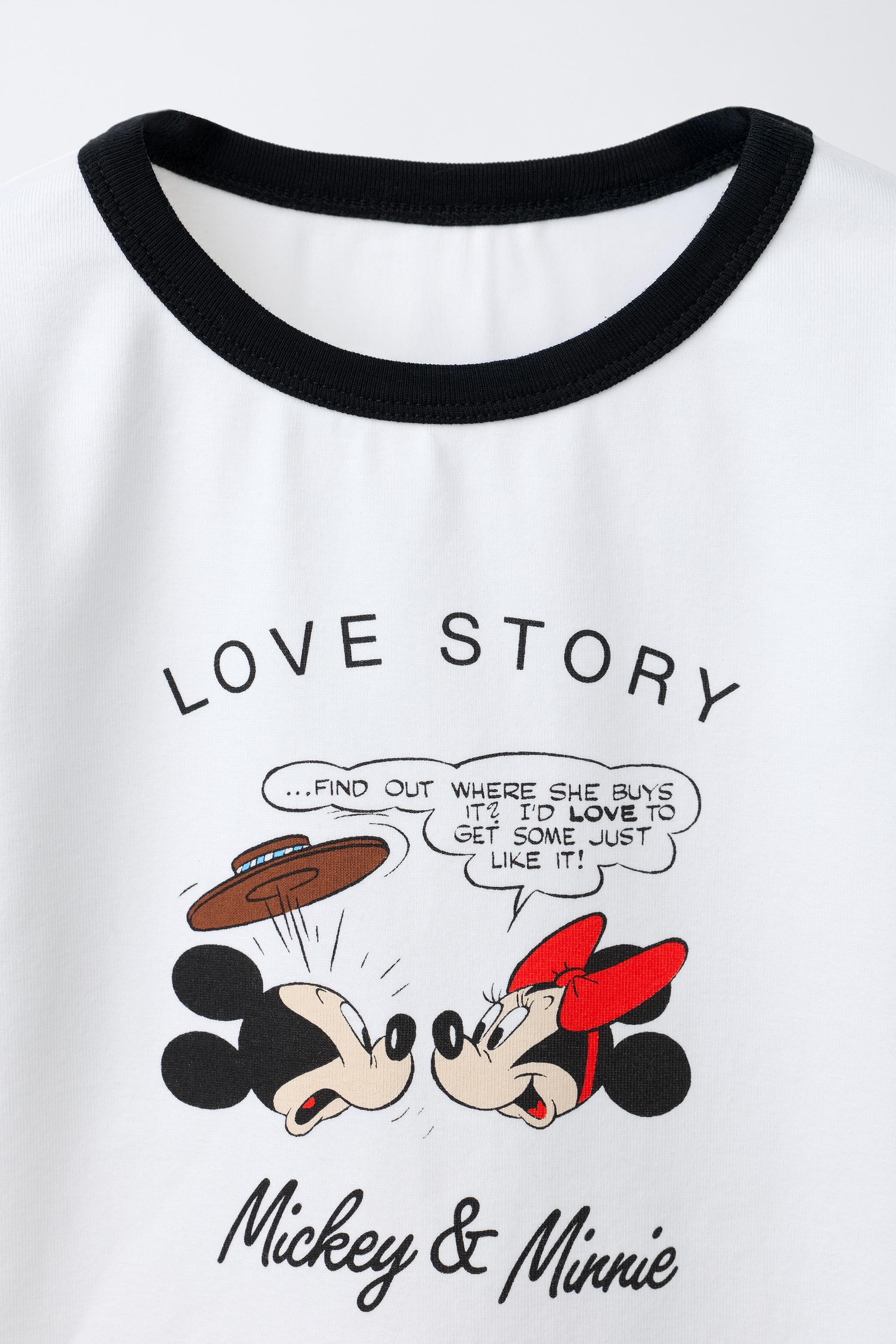 CONTRAST MICKEY AND MINNIE MOUSE © DISNEY T-SHIRT